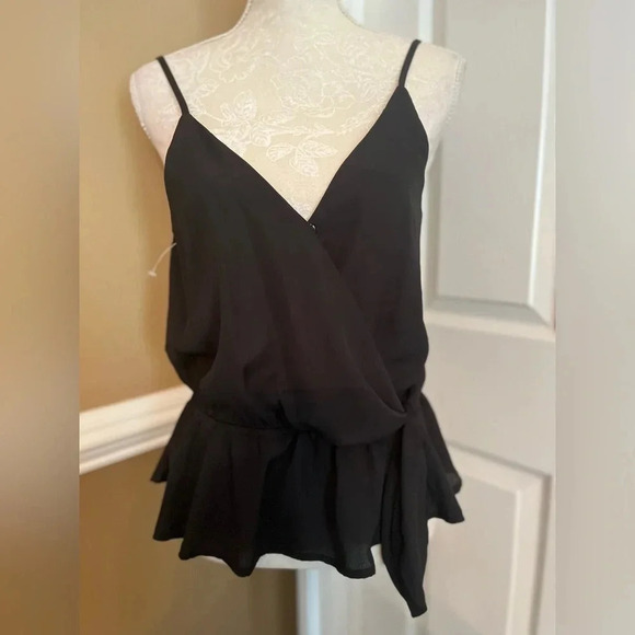 SHE + SKY Black Scoop‎ Neck Sleeveless Layered Tiered Tank Top - M. NWT - Picture 7 of 13